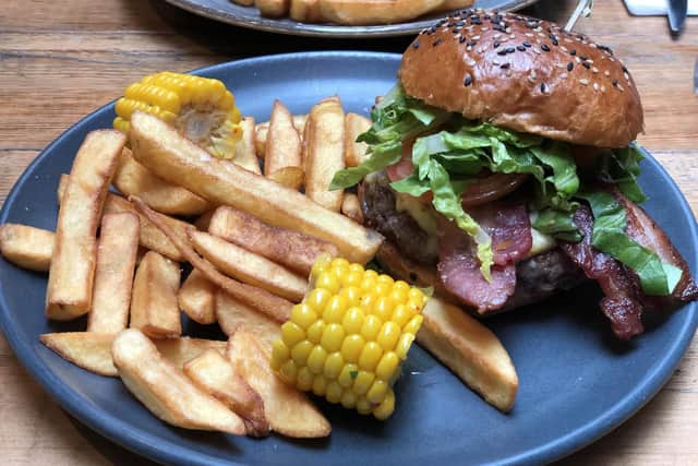 The cheeseburger eaten by the Dish Detective at Becketts in Bellevue terrace, Southsea