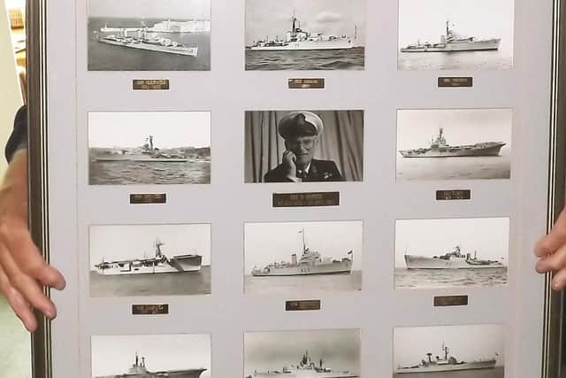 In his 45 years service Mick served in 11 ships, and here they all are.