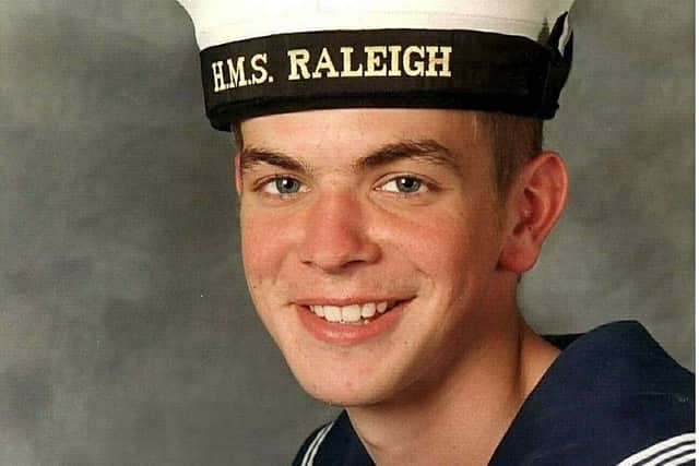 Sailor Nicholas Wright, one of the Royal Navy ratings who was murdered by Allan Grimson. 
Photo: Solent News and Photo Agency