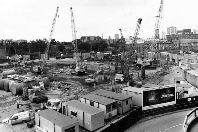 Early construction work on Portsmouth Cascades