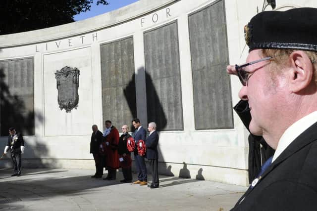The Pompey Pals charity has held it's fourth annual commemoration in Guildhall Square including a remembrance service at the Cenotaph. Picture: Ian Hargreaves (140919-1)