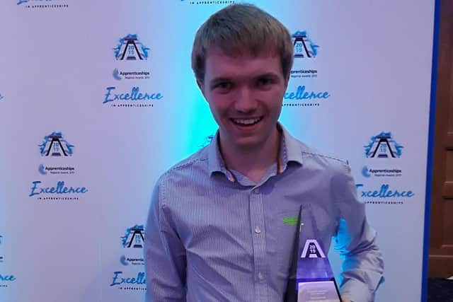 Ben Cornmell, an apprentice at Bishop's Waltham-based Waltham Black, who won intermediate apprentice of the year at the national Apprentice of the Year awards.