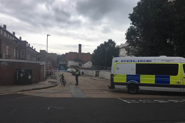Police at the scene