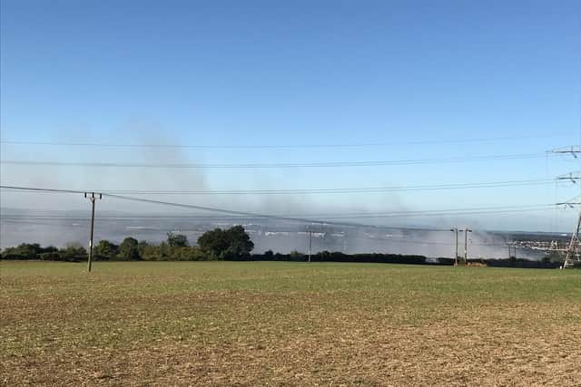 The fire at Warren Farm in Downend Road, Fareham.
Picture: Sarah Standing