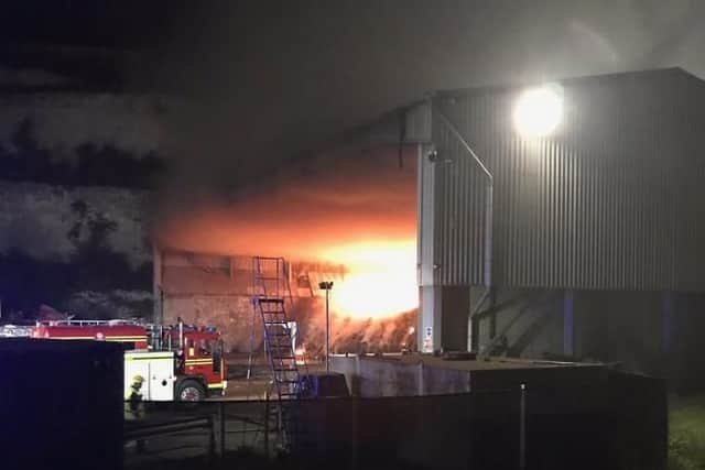 Fire at the Veolia depot in Downend Road, Fareham
Picture: Portchester Fire Station