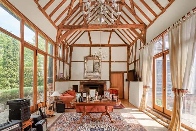 Inside the 4m Oast House mansion in Hampshire.