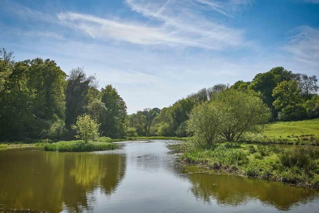 The fishing lake which comes with Oast House