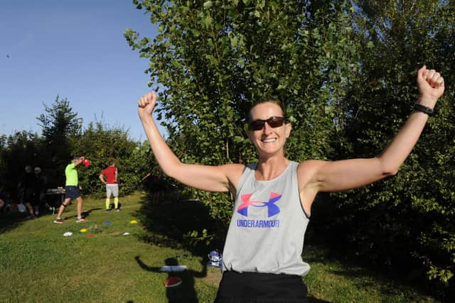 Fareham parkrun women's winner Michele Ness.