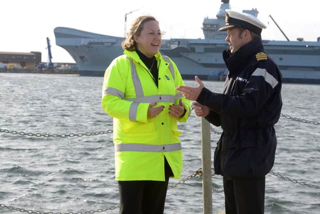 Anne-marie Trevelyan and Capt Darren Housten. Picture: George Mcluskie