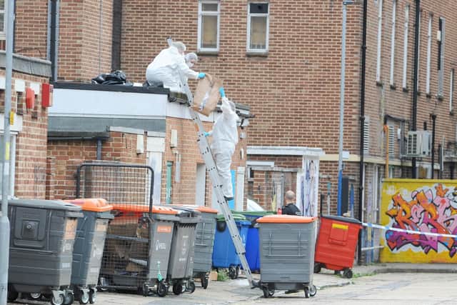 Tonbridge Street, Southsea, where a woman's body was found on a flat roof on Monday, September 16. Picture: Sarah Standing (160919-6255)