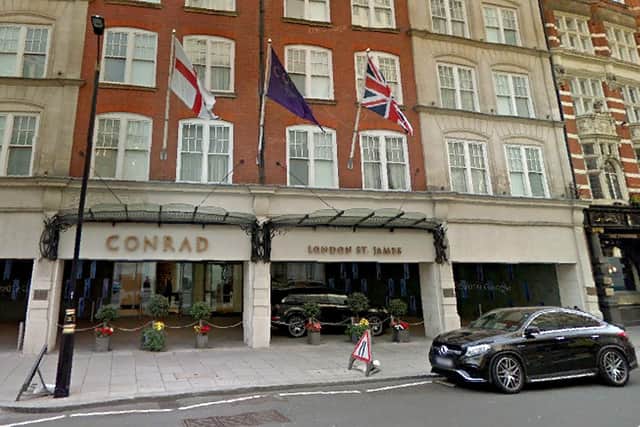 Conrad London St James Hotel London. Picture: Google