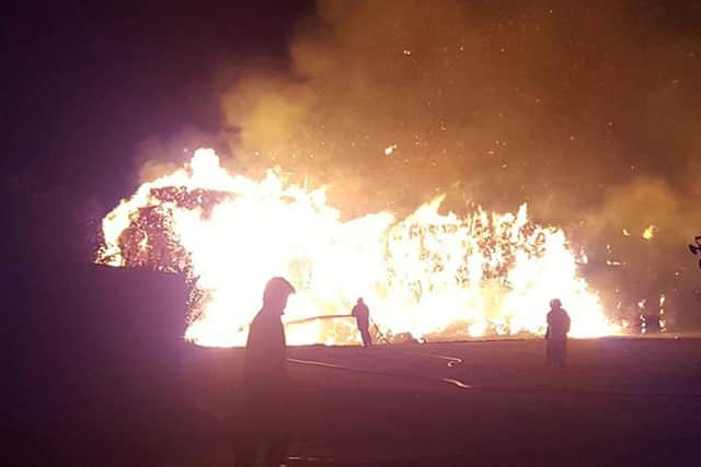 Dramatic pictures capture scale of Titchfield farm fire