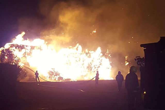 Dramatic pictures capture scale of Titchfield farm fire