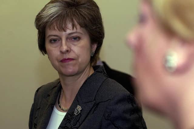 Future prime minister and then shadow education secretary Theresa May visiting St Luke's School in 2005.