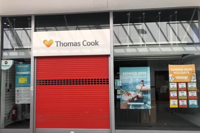 Thomas Cook in Cascades Shopping Centre in Portsmouth on September 23 as the company went bust. Picture: Hope Mckellar