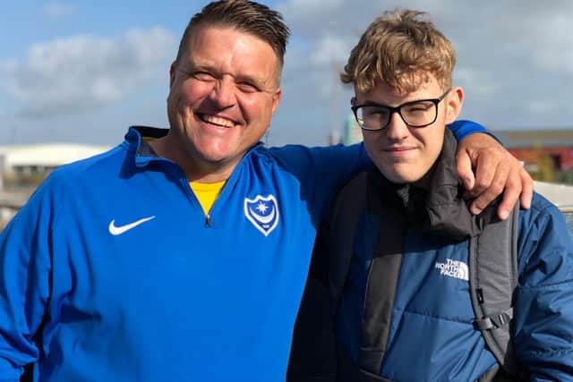 Father and son Shaun and Adam Richards, from Gosport, 48 and 16