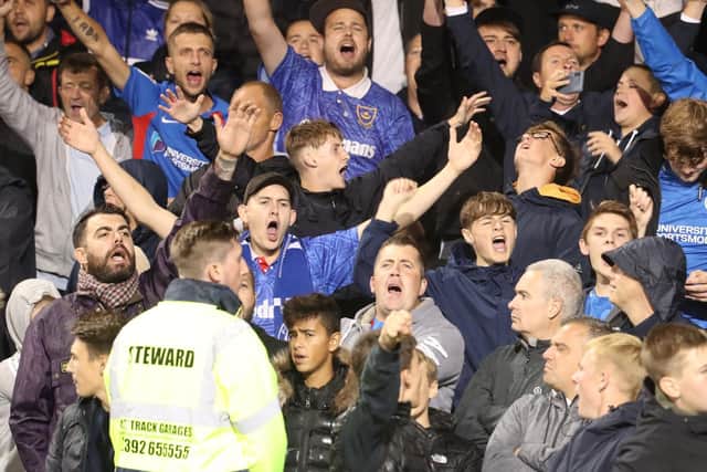 Portsmouth fans during the derby.