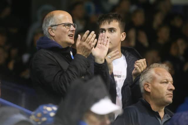 Pompey fans during the derby at Fratton Park