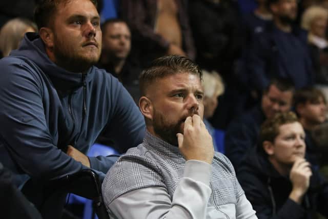 Pompey fans during the derby at Fratton Park