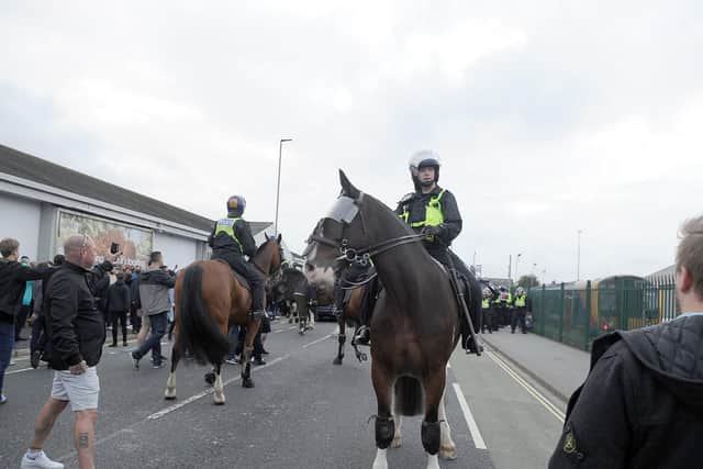 Portsmouth FC played Southampton FC at Fratton Park in Portsmouth, on Tuesday, September 24. Portsmouth and Southampton fans arriving before the match.
Picture: Habibur Rahman (240919-1162)