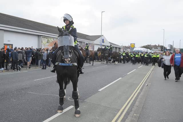 Portsmouth FC played Southampton FC at Fratton Park in Portsmouth, on Tuesday, September 24. Portsmouth and Southampton fans arriving before the match.
Picture: Habibur Rahman (240919-1151)