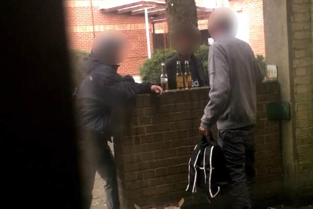 Homeless people outside Stacey Bicar's apartment in Kingston Road