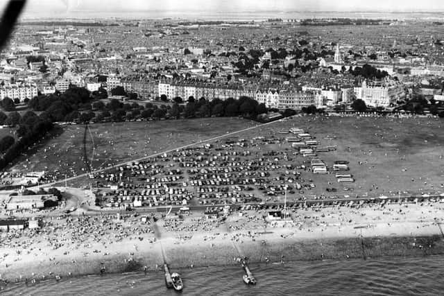 Aerial view of Southsea Common in May 1978