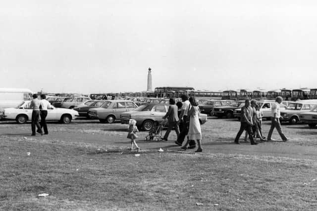 Vehicles parked on Southsea Common in years gone by.