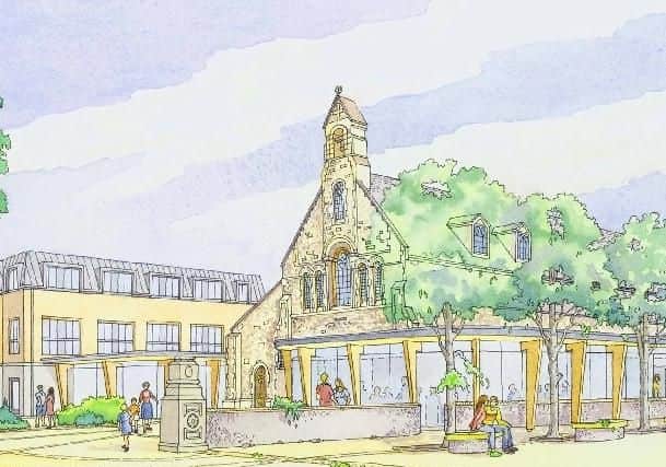 An artist's impression of what the redeveloped church would look like.