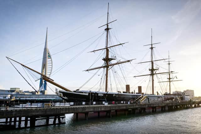 HMS Warrior in a still from Porsmouth City Council tourism video by James Sharp