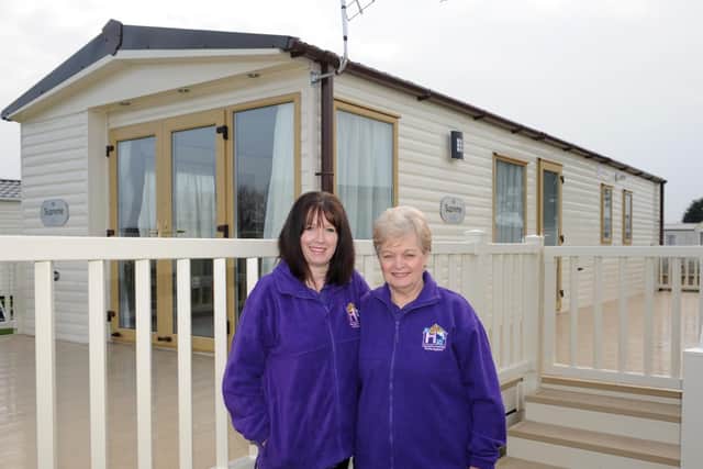 Hannah's Holiday Home at Parkdean Holiday Village in Hayling Island. Over 1630 was raised for the charity at the LinkedIn Local event. Pictured L-R  Pam Marshall -  Hannah's mother, Carolyn Westbrook- Hannah's nan

Picture: Paul Jacobs (120366-12)