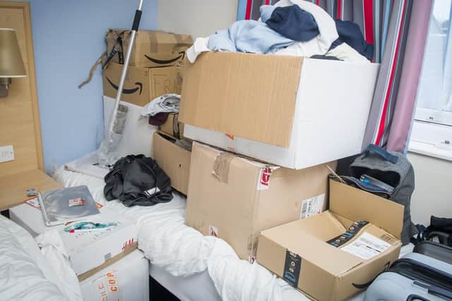 Jake Weatherston and Beth Carty-Gable's possessions in the Travelodge, North End, Portsmouth. Picture: Habibur Rahman