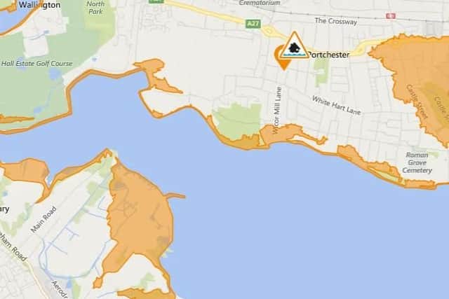 Flood alerts across Fareham.