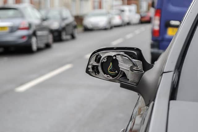 1/10/19Story: Vandals have caused damage to a row of cars on Locksway Road, Milton, Portsmouth.Pictured: A broken wing mirror of a car in Locksway Road, MiltonPicture : Habibur Rahman