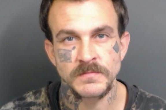 Homeless Paul Edwards, 37, was found with two guns near Pizza Hut in Cosham. Picture: Hampshire police