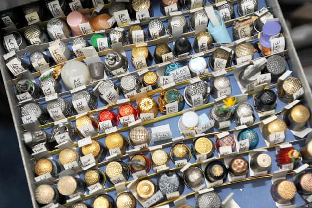 Gladys Minter, 82, otherwise known as 'Rusty', from Leigh Park, has a collection of just shy of 27,000 thimbles she has collected over the years. Picture: Sarah Standing (021019-7999)
