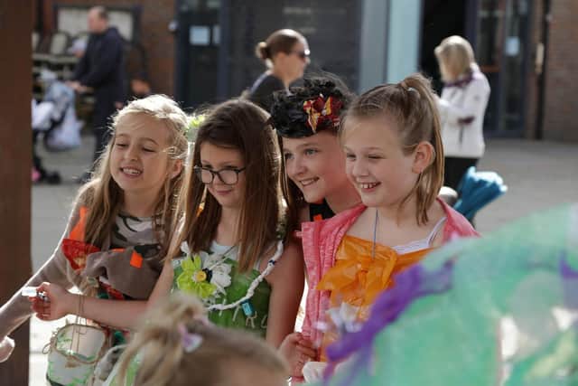 Children from Growing Places nursery schools showed off outfits made of plastic waste at a Rubbish Fashion Show in Fareham and Waterlooville to encourage recycling