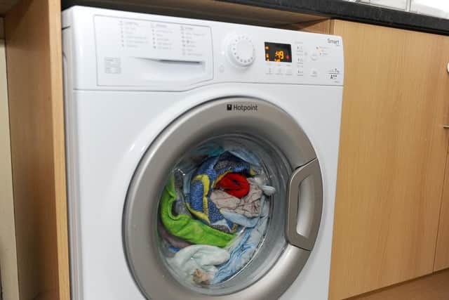 Paige Bailey's washing machine has a drainage issue that makes the flat smell.

Picture: Sarah Standing (300919-7853)