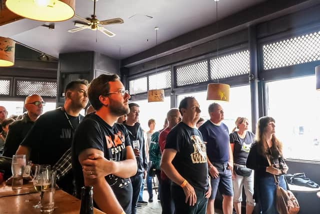 Dials Festival 2019. Crowd shot at the Wine Vaults. Picture: Lorna Edwards