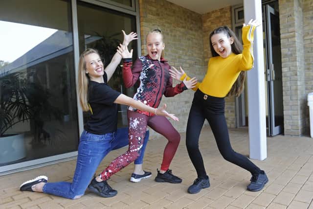 Alaina with Gretel Bradwell, 10), left, and Isla Faye Wren, 10. Picture: Ian Hargreaves (061019-1)