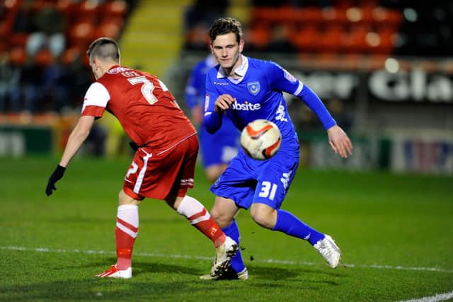 Jack Maloney in action for Pompey against Leyton Orient in March 2013  Picture: Allan Hutchings