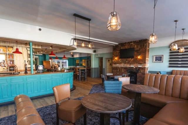 The bar area of the White Horse pub after the refurbishment.