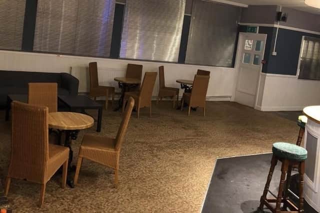 The bar area of the White Horse pub before the refurbishment.