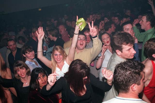 People partying the night away at Paradise club in the Pyramids in Southsea in 1999.