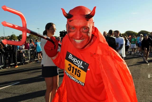 The Red Devil - Tony Barlow (58) from High Wycombe in 2010. Picture: Malcolm Wells (103423-7110)