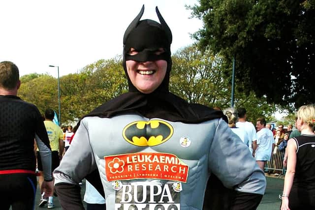 Dave Ollie (38) after finishing the Great South Run 2004. Picture: Matt Scott-Joynt (044993-165)
