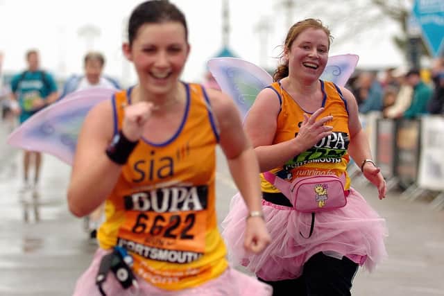Competitors finishing the Great South Run 2007. Picture Allan Hutchings:(074359-1694)