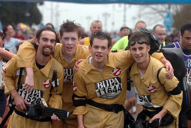 Competitors finishing the Great South Run 2007. Picture Allan Hutchings:(074359-1117)