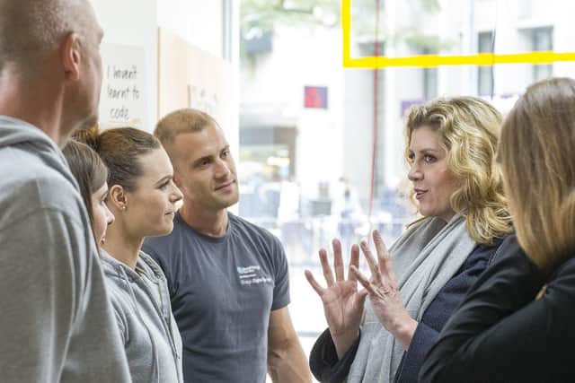 Portsmouth North MP Penny Mordaunt speaking to Google staff.
Picture: Habibur Rahman
