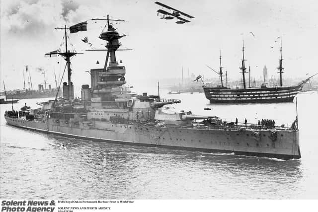 HMS Royal Oak in Portsmouth Harbour Prior to World War 

SOLENT NEWS AND PHOTO AGENCY
SNA020201